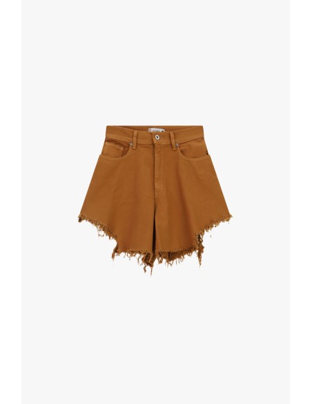Regular-fit shorts met gerafelde zoom en vijf zakken, alstublieft
