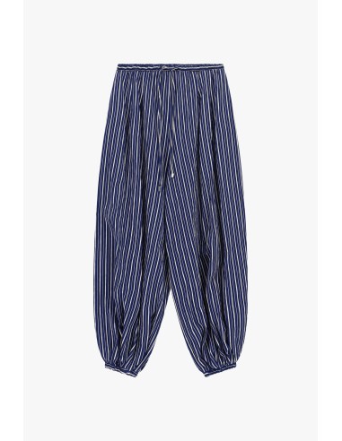 Wijde gestreepte broek met trekkoord in de taille Please
