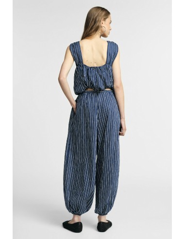 Pantalon Ampi rayé avec cordon de serrage à la taille Please