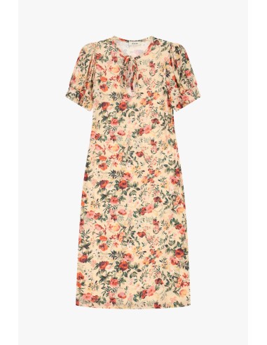 Robe midi à imprimé floral à manches courtes Dixie