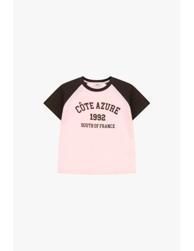 T-shirt à manches raglan et imprimé frontal Dixie