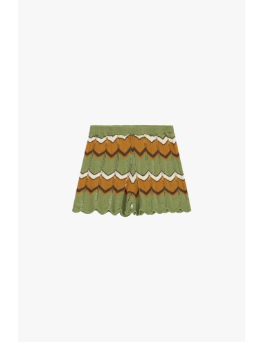 Dixie-jacquardshorts met zigzagstrepen en geschulpte rand