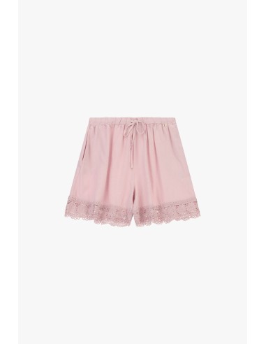 Short regular fit avec bordure en dentelle de Sangallo Dixie