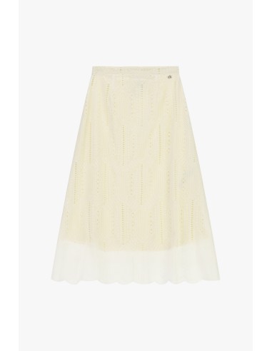 Jupe midi évasée avec broderie ajourée Dixie