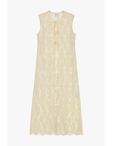 Gilet long ajouré sans manches avec lien Dixie