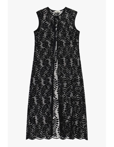 Gilet long ajouré sans manches avec lien Dixie