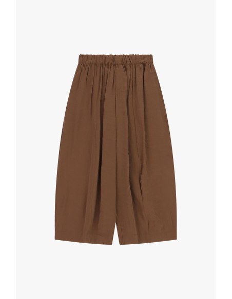 Pantalon palazzo court à taille élastiquée Dixie
