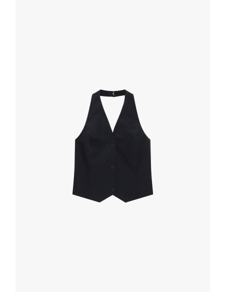 Gilets à col profond avec fermeture par boutons Dixie