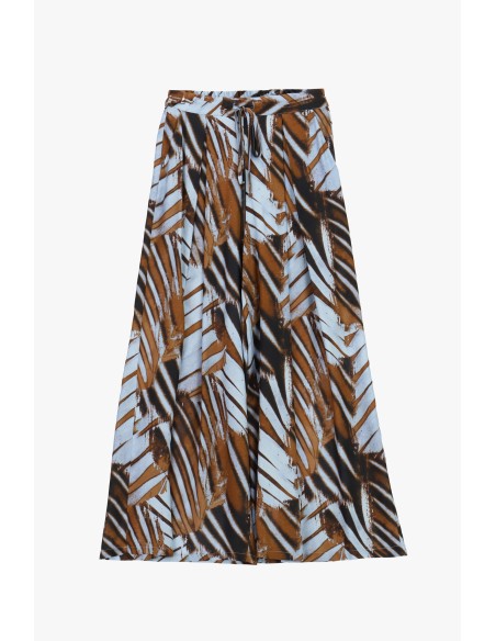 Pantalon de palais à imprimé graphique et taille réglable Dixie