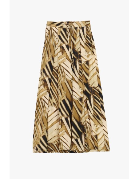 Pantalon de palais à imprimé graphique et taille réglable Dixie