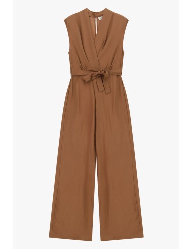 Combinaison sans manches avec ceinture et col portefeuille Dixie