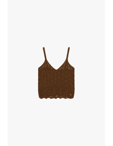Top sans manches en crochet avec bretelles.prije cw?