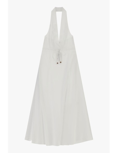 Robe longue à encolure américaine et ceinture Dixie