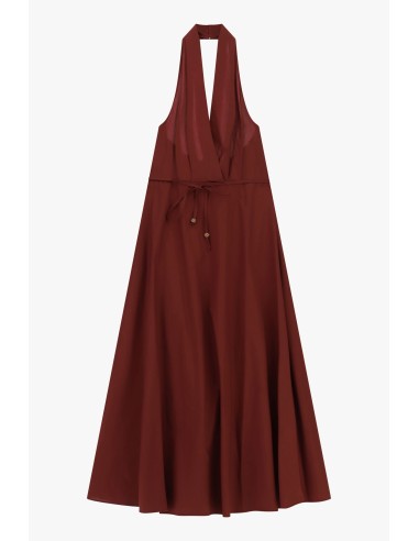 Robe longue à encolure américaine et ceinture Dixie