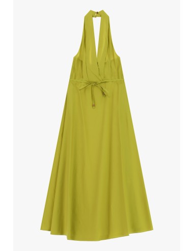 Robe longue à encolure américaine et ceinture Dixie