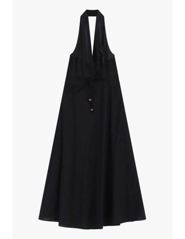 Robe longue à encolure américaine et ceinture Dixie