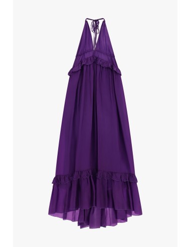 Robe longue à décolleté plongeant avec volants Dixie