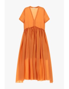Robe longue à col V avec jupe évasée Dixie 2