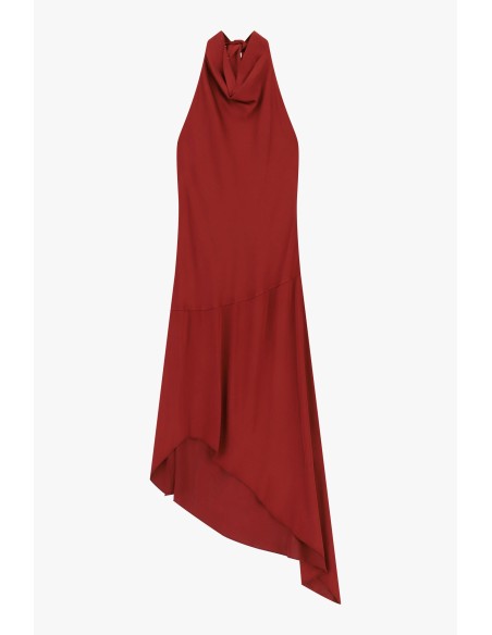 Midi-jurk met halterhals en asymmetrische zoom Dixie