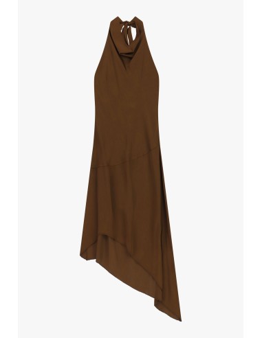 Robe midi à encolure américaine et ourlet asymétrique Dixie
