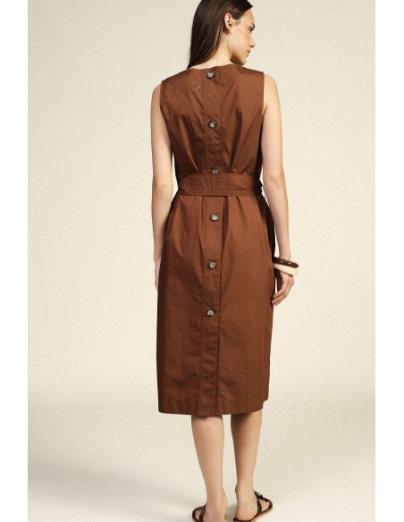 Robe sans manches avec ceinture et poches sur le devant Dixie