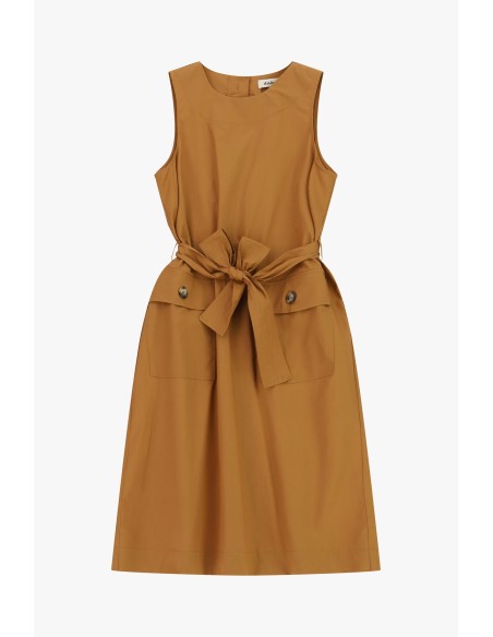 Robe sans manches avec ceinture et poches sur le devant Dixie