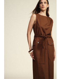 Robe sans manches avec ceinture et poches sur le devant Dixie