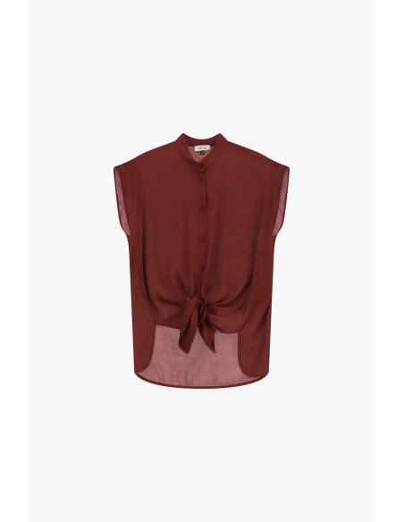 Dixie - Chemise sans manches à nœud frontal