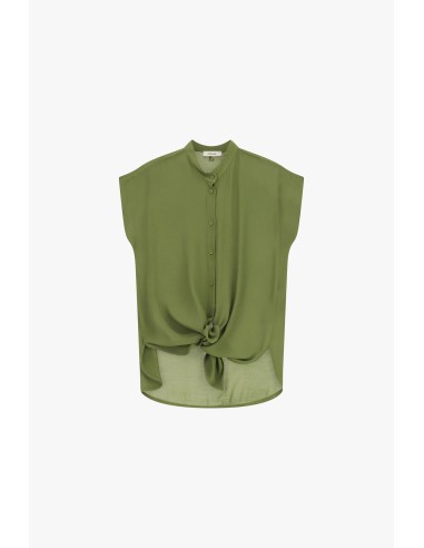 Mouwloze blouse met knoop aan de voorkant Dixie