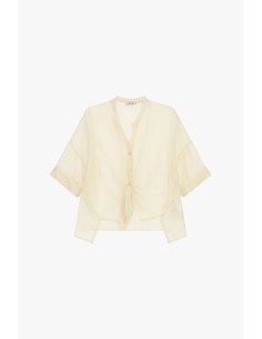 Chemise à nœud large sur le devant et à manches courtes Dixie