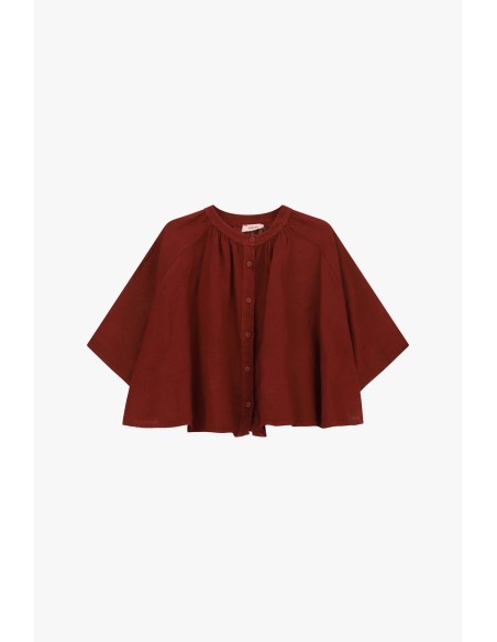 Chemise large à manches trois quarts et boutons Dixie