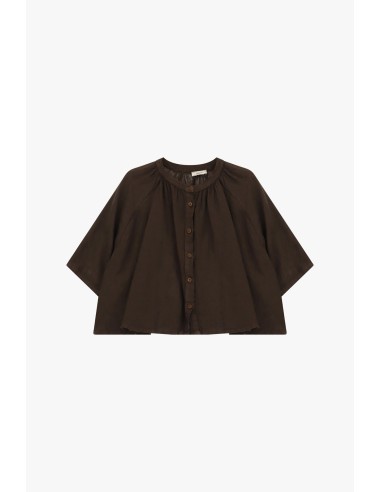 Chemise large à manches trois quarts et boutons Dixie