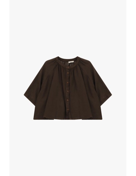 Chemise large à manches trois quarts et boutons Dixie