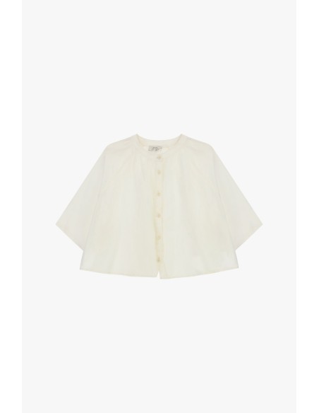 Chemise large à manches trois quarts et boutons Dixie