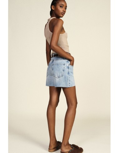 Short en denim à coupe régulière et fond effiloché Dixie