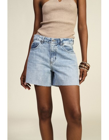 Short en denim à coupe régulière et fond effiloché Dixie