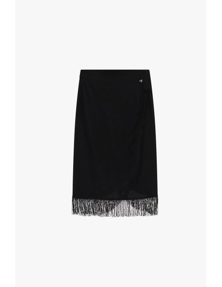 Jupe portefeuille à franges et ceinture Dixie