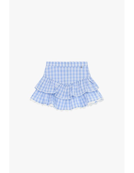 Dixie Curly Ruffle Check Short Skirt (jupe courte à carreaux)