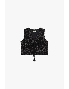 Geperforeerde top met strikbandjes en decoratieve details Dixie 2