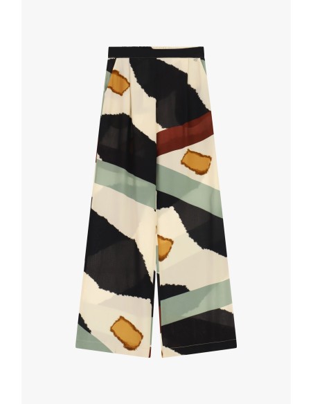 Pantalon de palace à jambes larges Dixie à imprimé géométrique