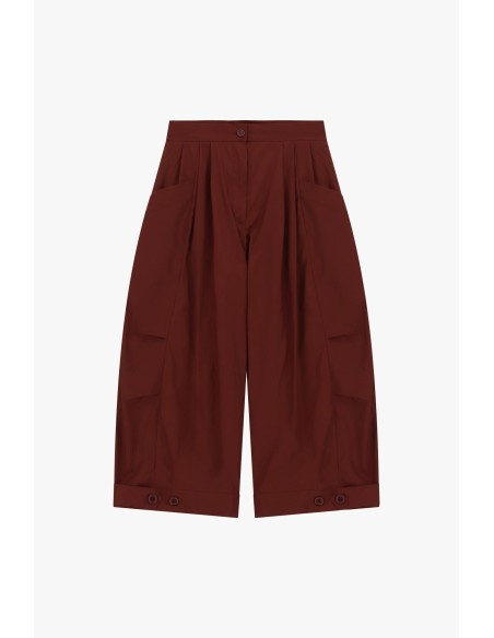 Cropped palazzobroek met plooien en ruime zakken Dixie