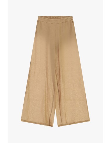 Pantalon large Palace avec taille élastique et Dixie transparent