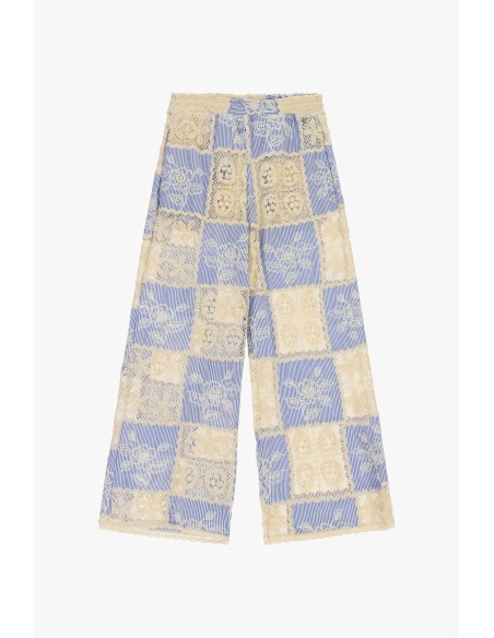 Pantalon patchwork Palace avec empiècements en dentelle Dixie