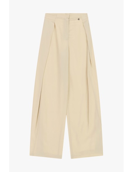 Dixie Palazzo-broek met plooien en haaksluiting