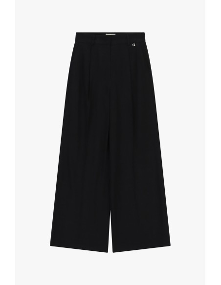 Dixie palazzobroek met plooien en hoge taille
