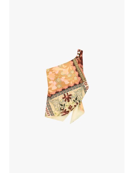 Asymmetrische one-shouldertop met bloemenprint Dixie