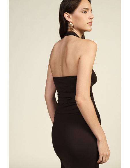 Top asymétrique Détail du bijou Broche Dixie