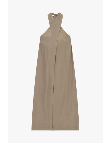 Long Sleeveless Top With Cross Neckline Dixie
