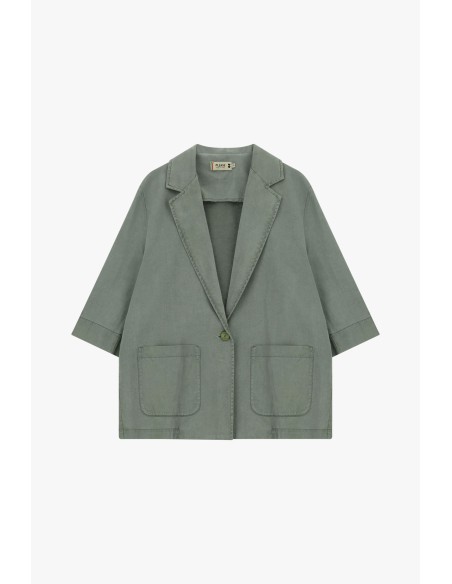 Over Fit Blazer With Front Pockets And Wide Sleeves Please