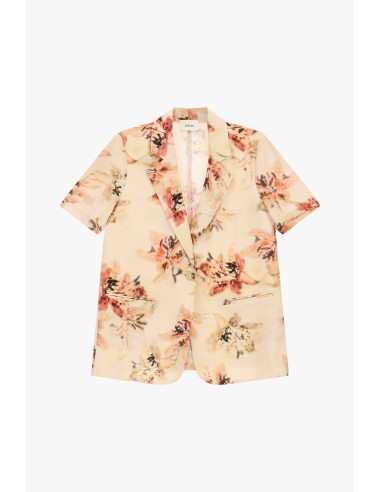 Blazer à motif floral et manches courtes Dixie